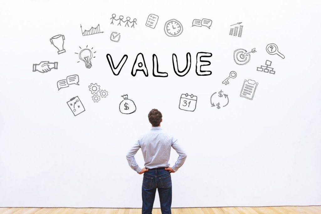 grafika jakie działania przekładają się na wzrost wartości z klienta; value